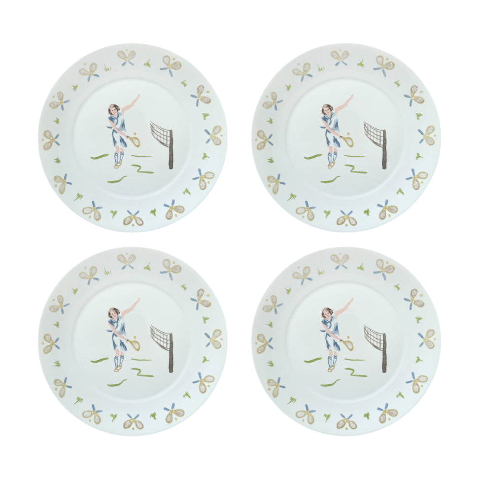 Tennis lady dinner plate (set of 4)