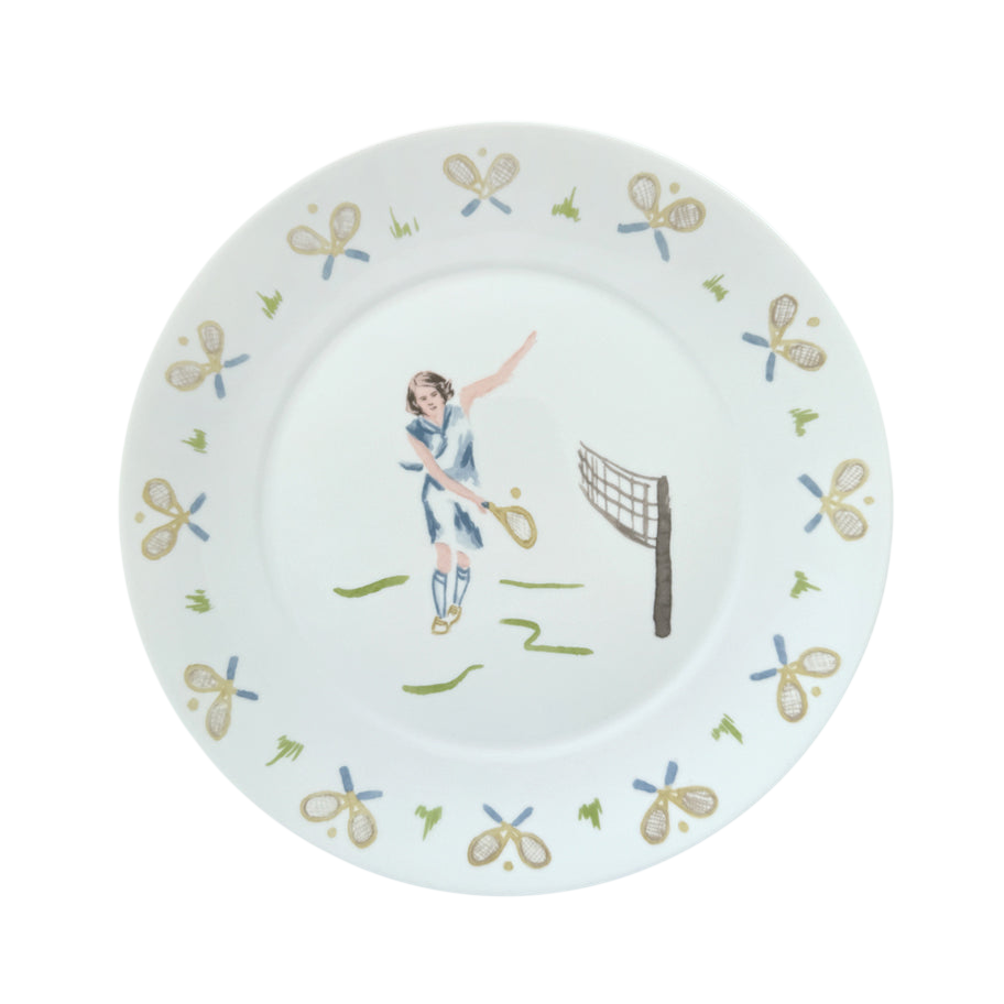 Tennis lady dinner plate (set of 4)