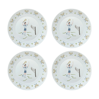 Tennis gentleman dinner plate (set of 4)
