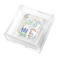Texas Mahjong Tiles Acrylic Cocktail Napkin Holder