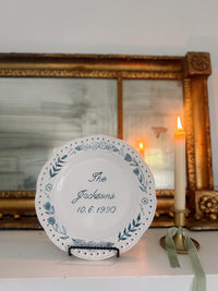 Custom Text Painted Plate by Mallory