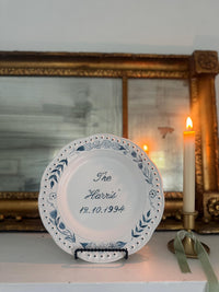 Custom Text Painted Plate by Mallory