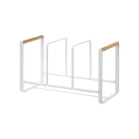Vertical Plate Organizer - Steel + Wood