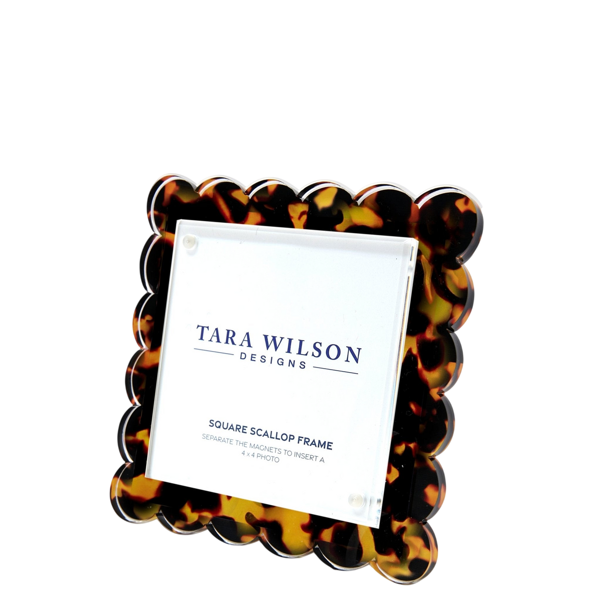 Tortoise Acrylic Square Scallop Frame