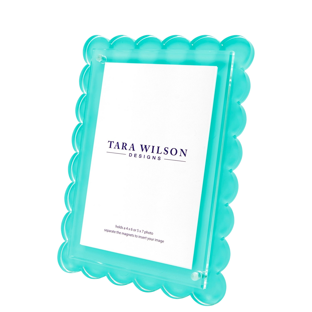 Turquoise Acrylic Scallop Frame