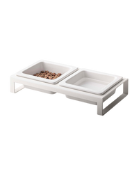 Pet Food Bowl - Steel + Ceramic