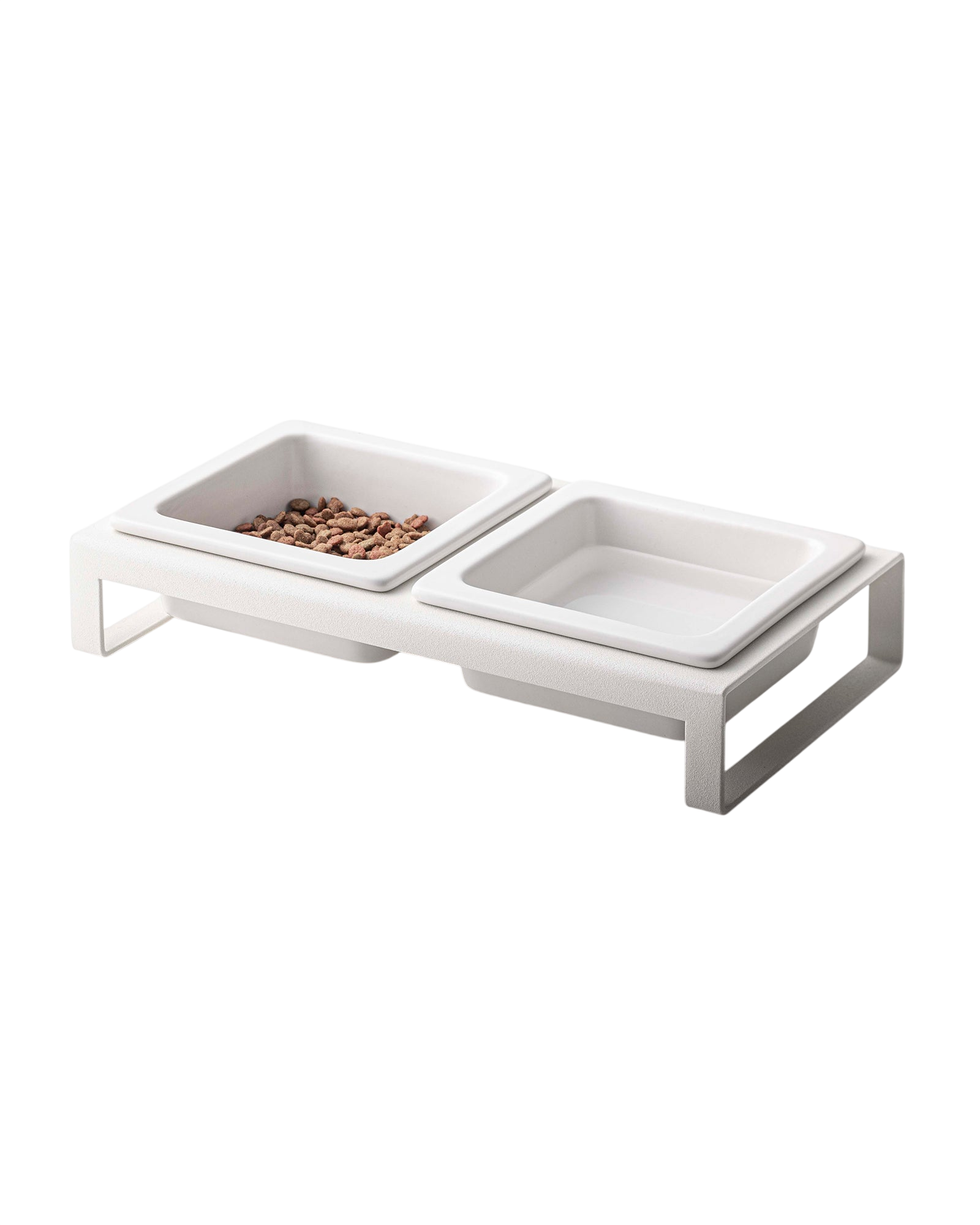 Pet Food Bowl - Steel + Ceramic