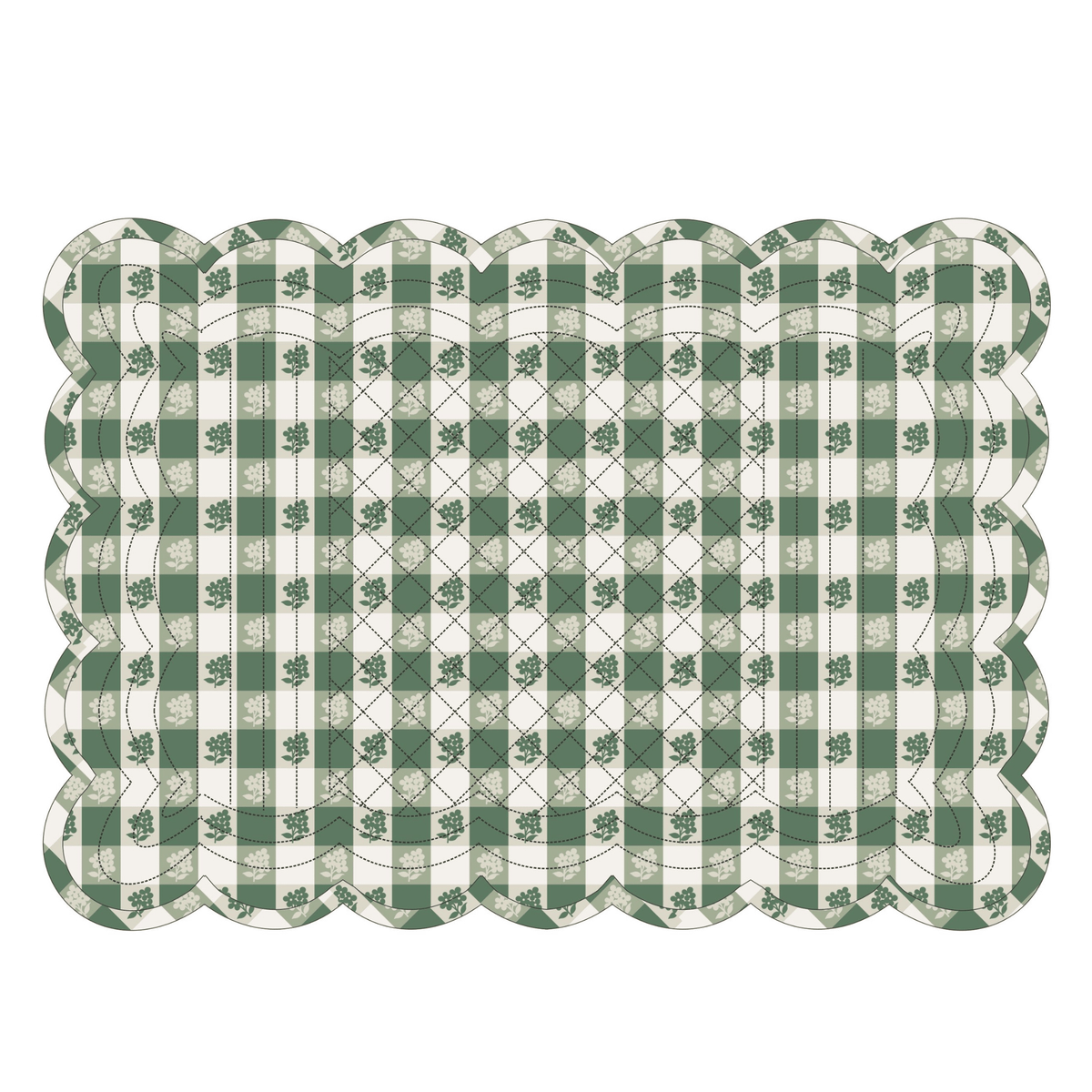 Virginia Scalloped Rectangle Placemat