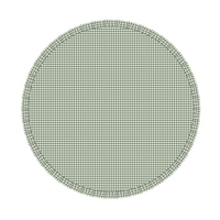 Virginia Stripe Green 120" Round Ruffled Tablecloth