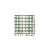 Virginia Stripe Green Ruffled Napkins, Set of 4