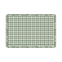 Virginia Stripe Green Ruffled Rectangle Tablecloth