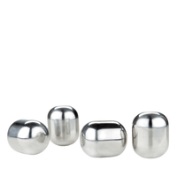 Glacier Rocks Stainless Steel Wine Globes Set of 4