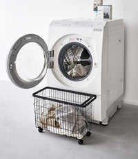 Rolling Wire Basket (14.8" H)  - Steel