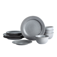Comet Stoneware Dinnerware Set - Grey