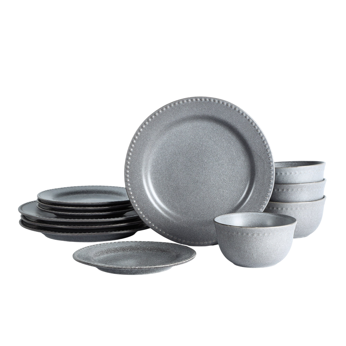 Comet Stoneware Dinnerware Set - Grey