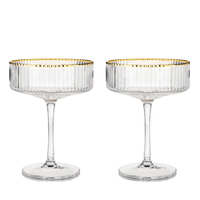Meridian Crystal Coupe Glasses Set of 2