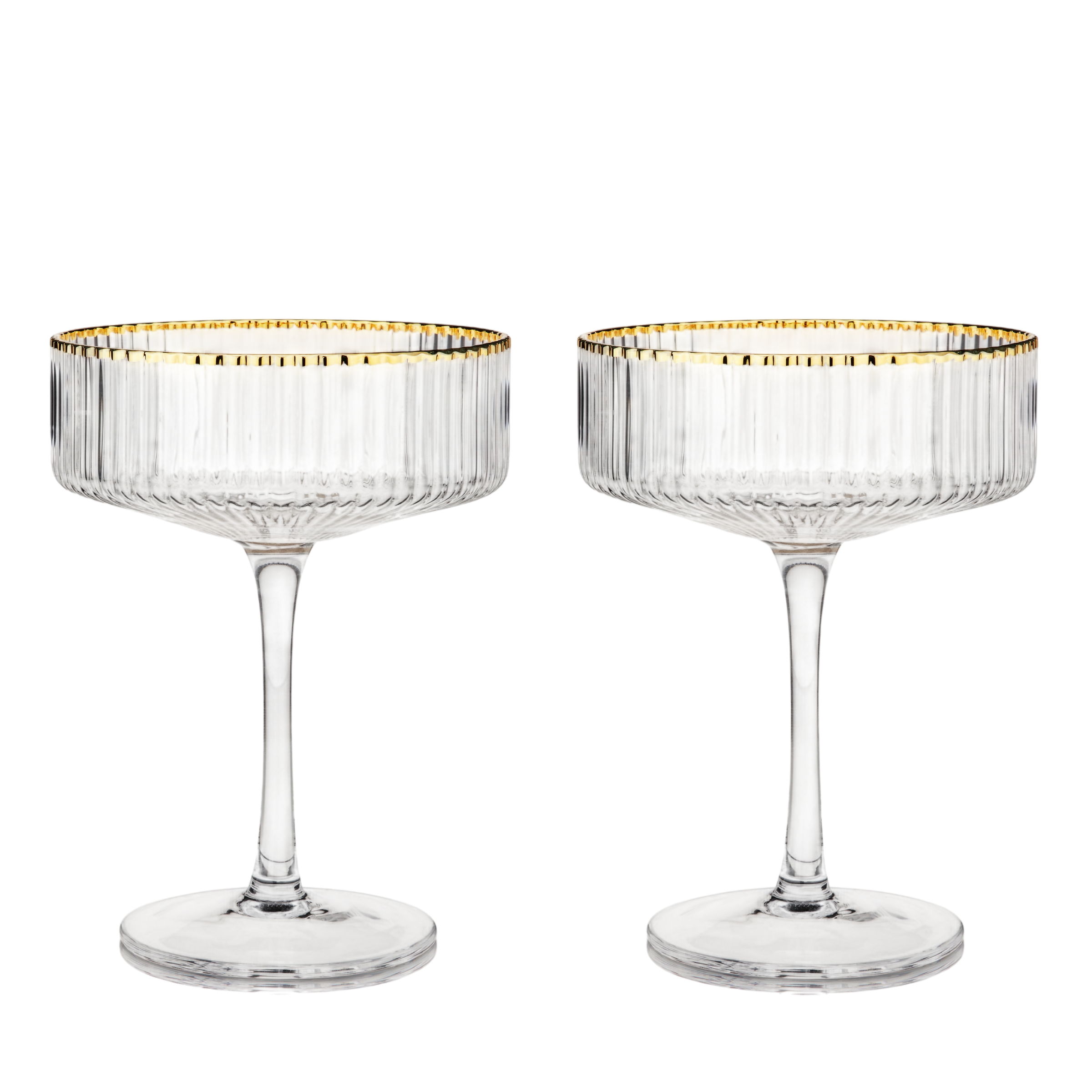 Meridian Crystal Coupe Glasses Set of 2