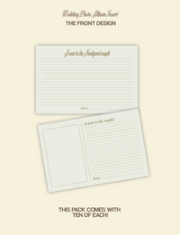 Wedding Album Insert Pack
