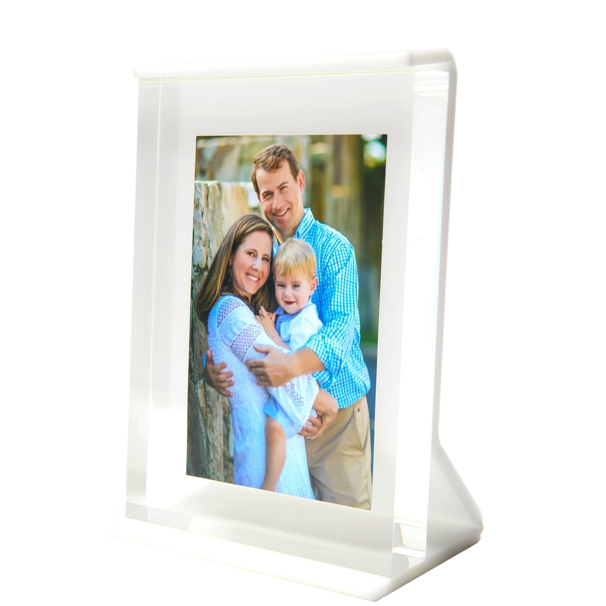 White Acrylic Retro Frame