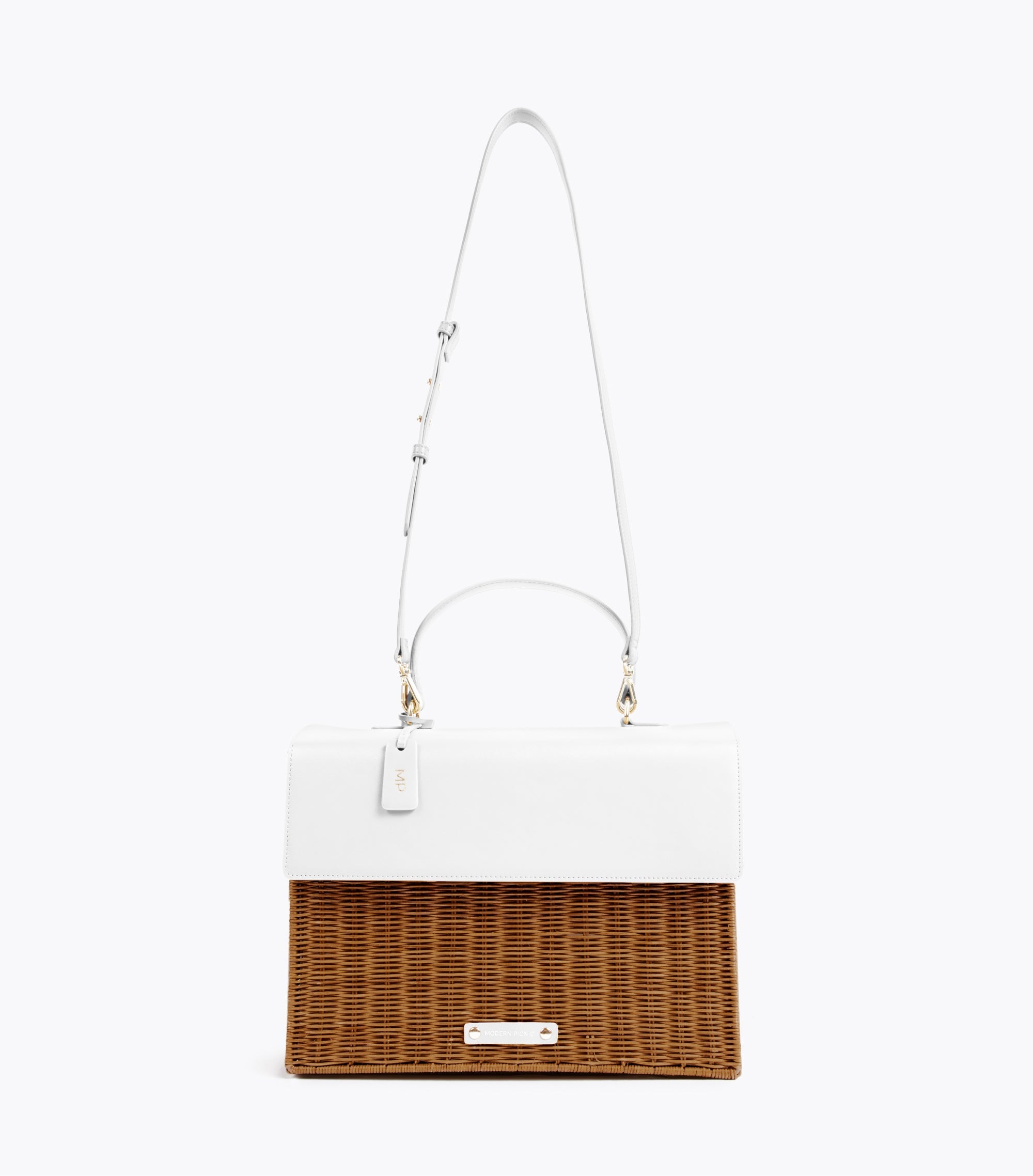 THE LARGE LUNCHER - DARK WHITE WICKER