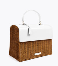 THE LARGE LUNCHER - DARK WHITE WICKER
