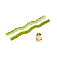 Wiggle Green (2 pack) + Brass Taper Candle Holder