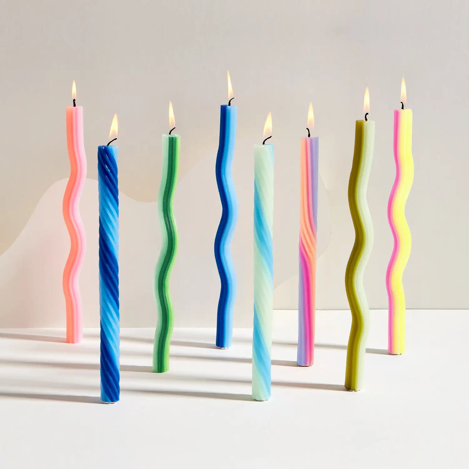 Wiggle Candles - Yellow & Pink (2 pack)
