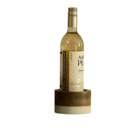Wood + White Marble Wine Coaster