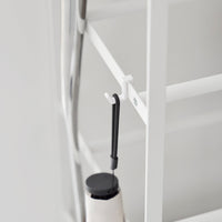 Rolling Five-Tier Shoe Rack (34.25" H)  - Steel + Wood