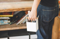 Pen + Desk Organizer - Small - Steel + Wood