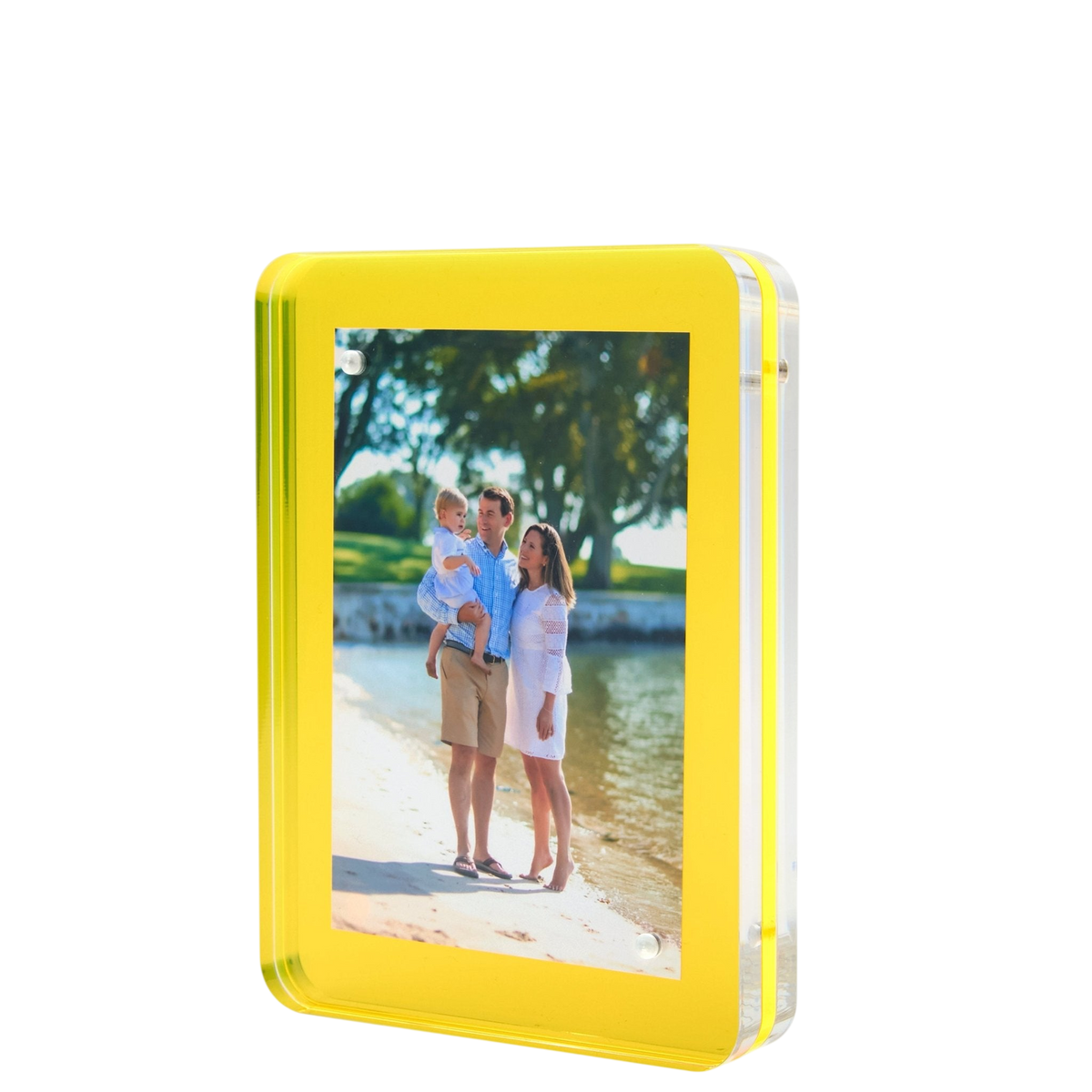 Yellow Acrylic 4" x 6" Flip Frame