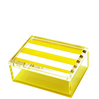 Yellow & White Stripe Acrylic 5" x 7" Photo Box