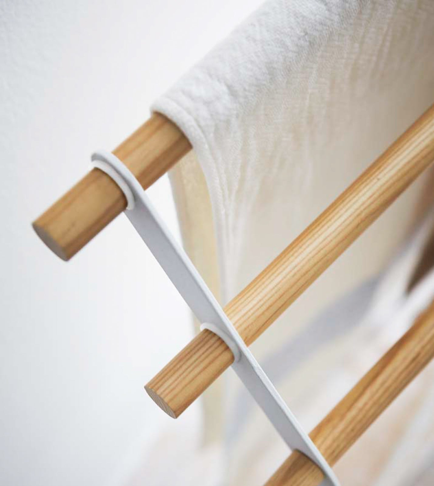 Bath Towel Rack (32" H)  - Steel + Wood