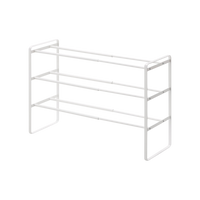 Three-Tier Expandable Shoe Rack (18" H)  - Steel