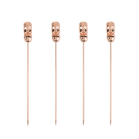 Pacific Tiki Cocktail Picks in Copper Set of 4