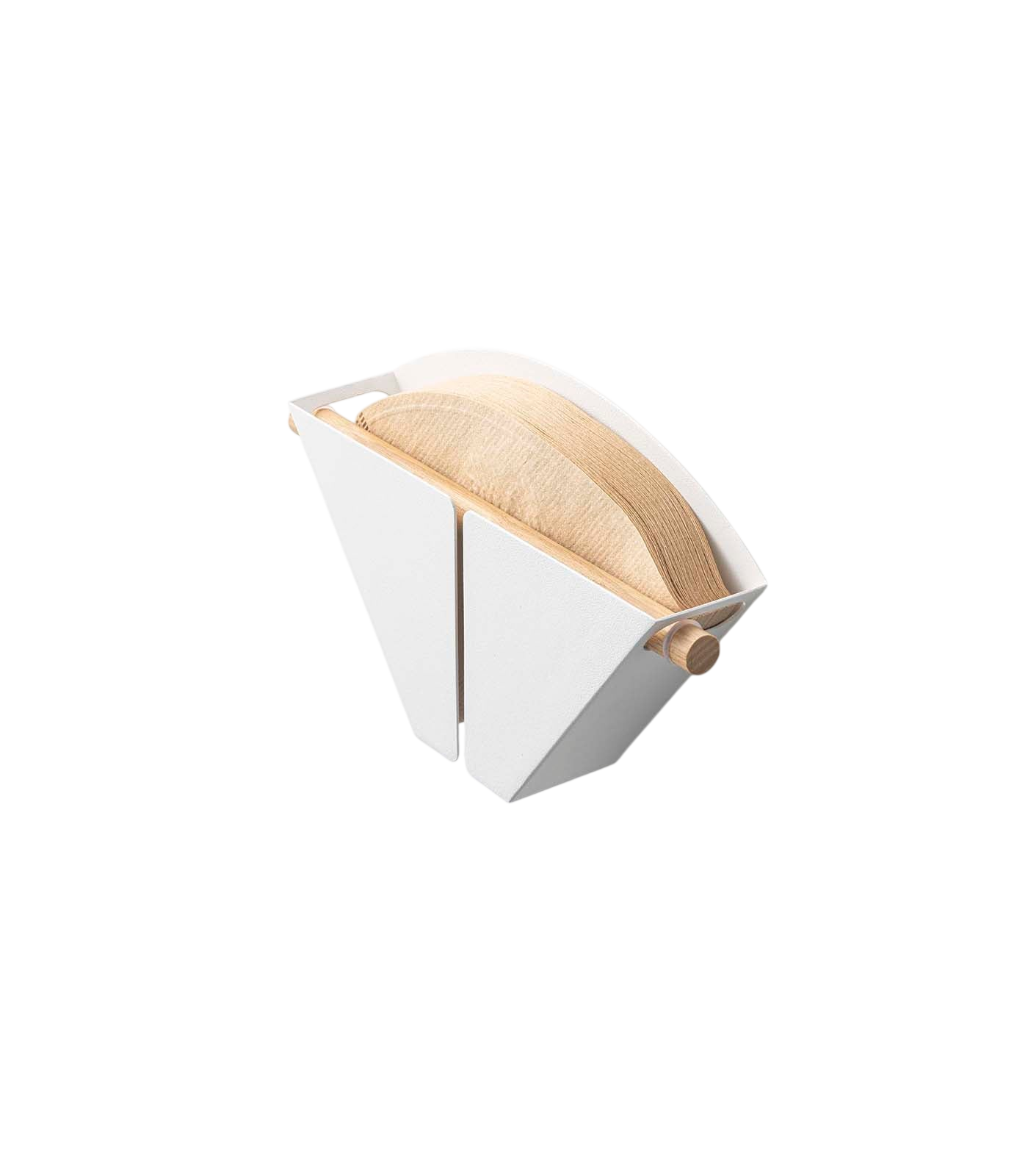 Magnetic Coffee Filter Case - Size 04 - Steel + Wood
